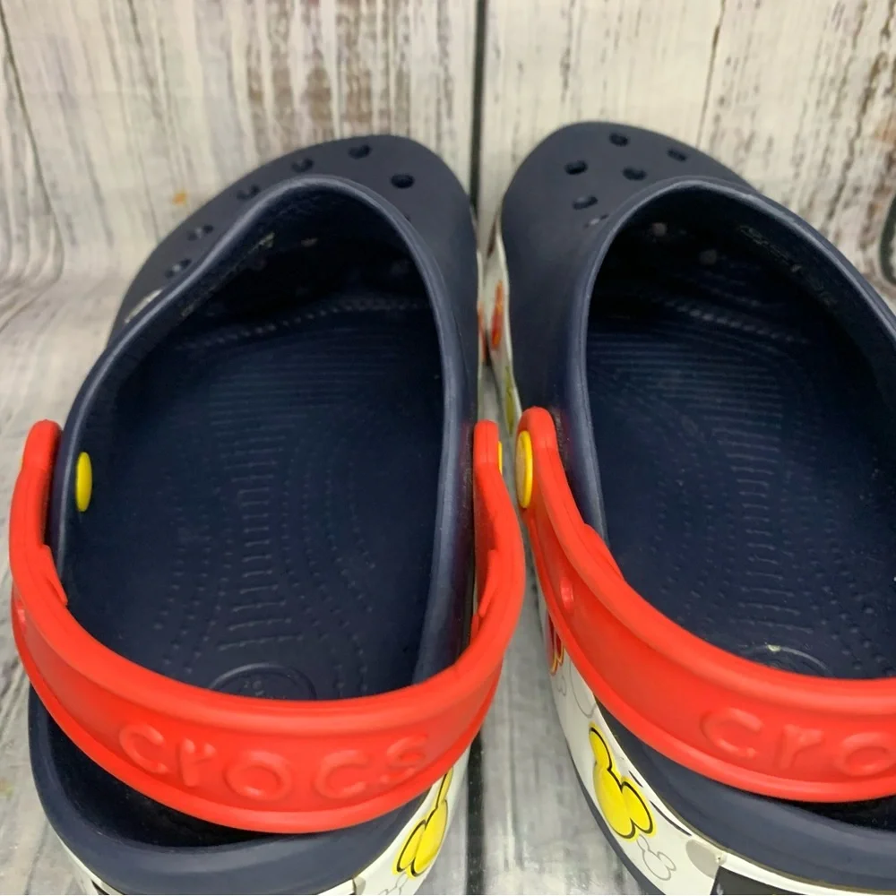 CROCS Navy Red Yellow Mickey Accent Clog